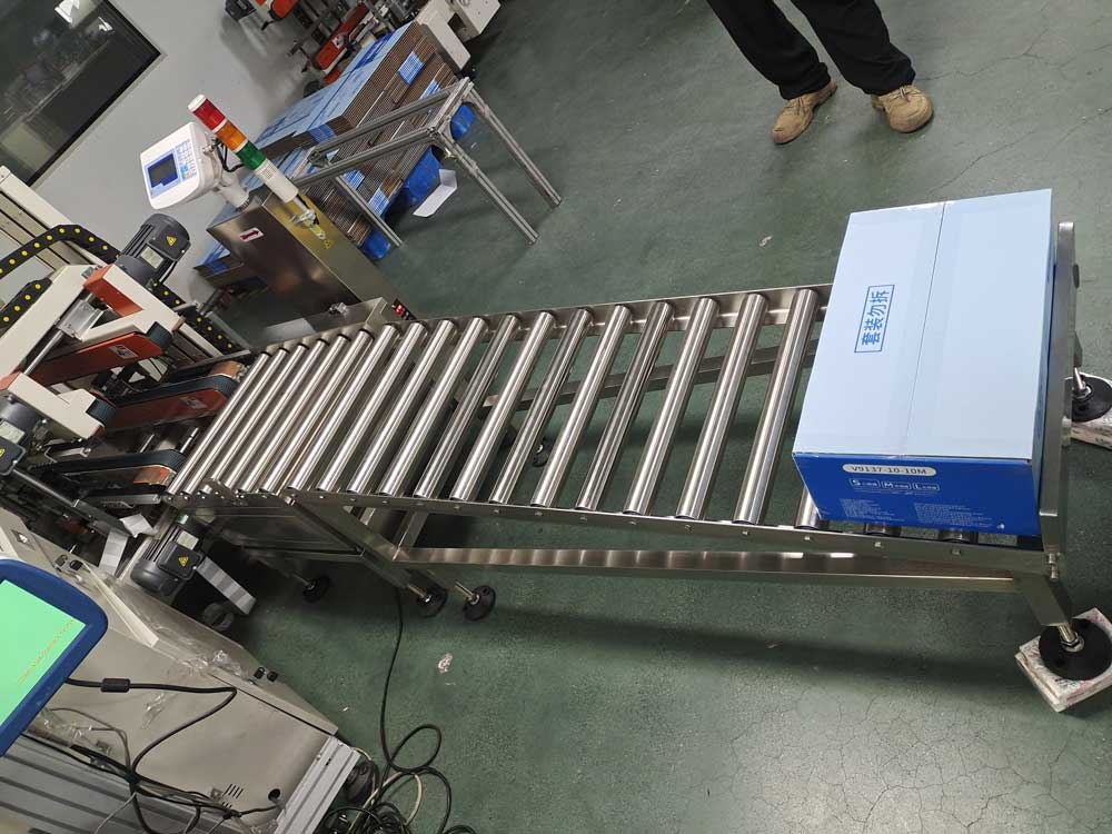 单体滚筒检重秤配套无动力滚筒线 箱装纸巾称重检测项目